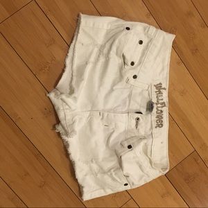 White wallflower shorts